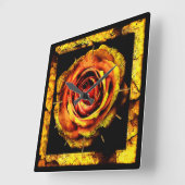 ヴィンテージバラ1壁時計と数字オプション スクエア壁時計 (傾斜)