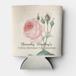 ヴィンテージバラ100番目の誕生祝いクーラーボックス 缶クーラー