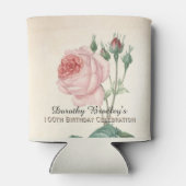 ヴィンテージバラ100番目の誕生祝いクーラーボックス 缶クーラー (裏面)