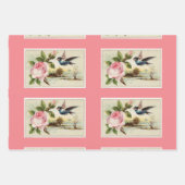 ヴィンテージバラ3デザイン ラッピングペーパーシート (正面3)