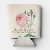 ヴィンテージバラ80番目の誕生祝いクーラーボックス 缶クーラー (裏面)