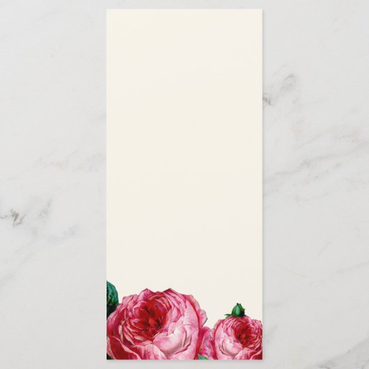 ヴィンテージバラ |の結婚メニュカスタムーのラック メニュー (裏面)