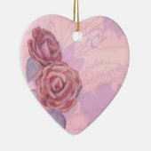 ヴィンテージバラ、オーナメント セラミックオーナメント (右)