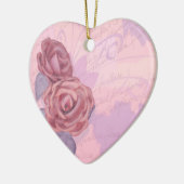 ヴィンテージバラ、オーナメント セラミックオーナメント (左)