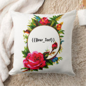 ヴィンテージバラ クッション (ブランケット)