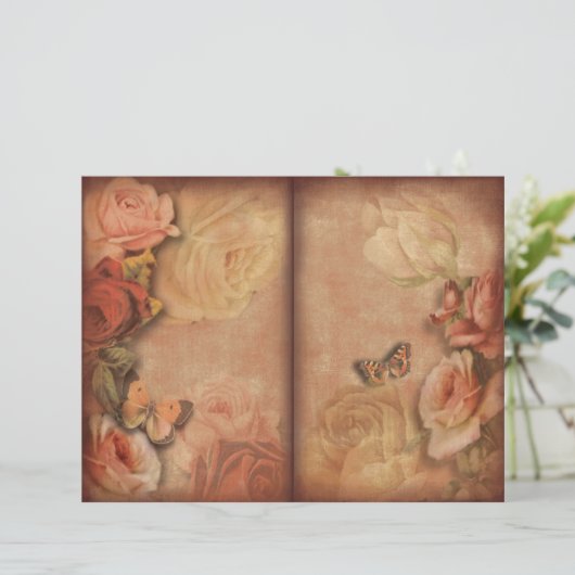 ヴィンテージバラ&バタフライシャビージャンクジャーナルページ (スタンド正面)