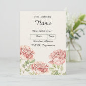 ヴィンテージバラ パーソナライズされた 招待状 (スタンド正面)