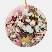 ヴィンテージバラ、ファン・ゴッホ セラミックオーナメント (正面)