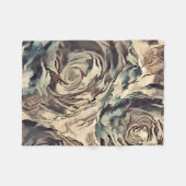 ヴィンテージバラ フリースブランケット (正面(横))