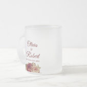 ヴィンテージバラ フロストグラスマグカップ (正面左)