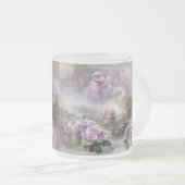 ヴィンテージバラ フロストグラスマグカップ (正面右)