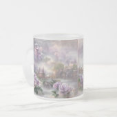 ヴィンテージバラ フロストグラスマグカップ (正面左)