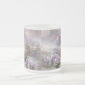 ヴィンテージバラ フロストグラスマグカップ (中央)