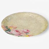 ヴィンテージバラ ペーパープレート (アングル)