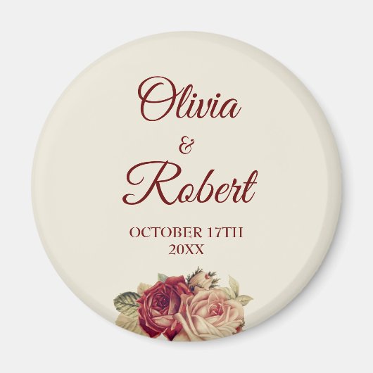 ヴィンテージバラ マグネット (正面)