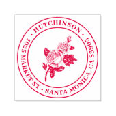 ヴィンテージバラ |ラウンドファミリ名差出人住所 セルフインキングスタンプ (デザイン)