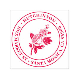 ヴィンテージバラ |ラウンドファミリ名差出人住所 セルフインキングスタンプ