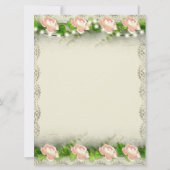 ヴィンテージバラ&レース日付の保存 セーブザデート (裏面)