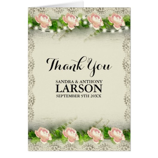 ヴィンテージバラ&レース結婚ズサンキュー (正面)