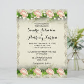 ヴィンテージバラ&レース結婚式招待状 招待状 (スタンド正面)