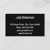 ヴィンテージバラ、ヴィンテージ、みすぼらしいシック 名刺 (裏面)