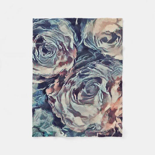 ヴィンテージバラ、ヴィンテージ フリースブランケット (正面)