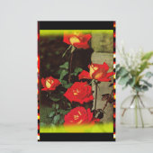 ヴィンテージバラ 便箋 (スタンド正面)