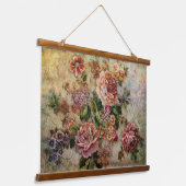 ヴィンテージバラ 吊り下げ型タペストリー (傾斜あり)