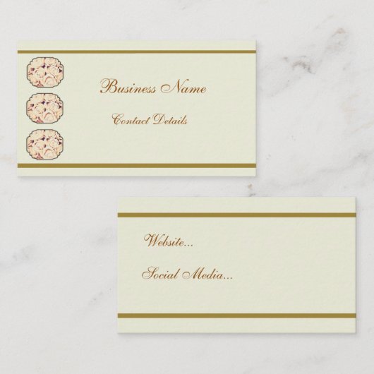 ヴィンテージバラ 名刺 (正面/裏面)