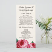 ヴィンテージバラ |結婚式 プログラムラックカード プログラム (スタンド正面)