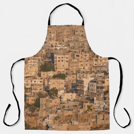 ヴィンテージバラ、調色された水色パターン。 エプロン (正面)