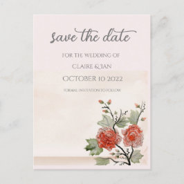 ヴィンテージバラ(赤面) ポストカード