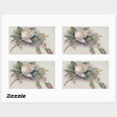 ヴィンテージバラ 長方形シール (シート)