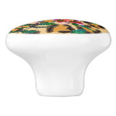 ヴィンテージバラ- leopard print セラミックノブ (側面)