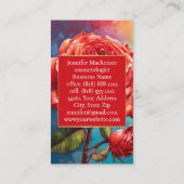 ヴィンテージバラAI生成フローラデザイン 名刺 (裏面)