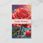 ヴィンテージバラAI生成フローラデザイン 名刺 (正面)