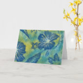 ヴィンテージバリろうけつ染めグリーティングカード カード (黄色い花)