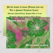ヴィンテージバリろうけつ染めルアウ(ハワイ式宴会)招待状 招待状 (正面/裏面)