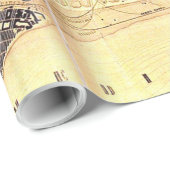 ヴィンテージバルセロナの地図（1859年） ラッピングペーパー (ロールコーナー)