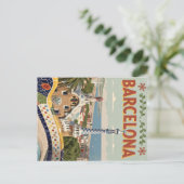 ヴィンテージバルセロナガウディトラベル ポストカード (スタンド正面)