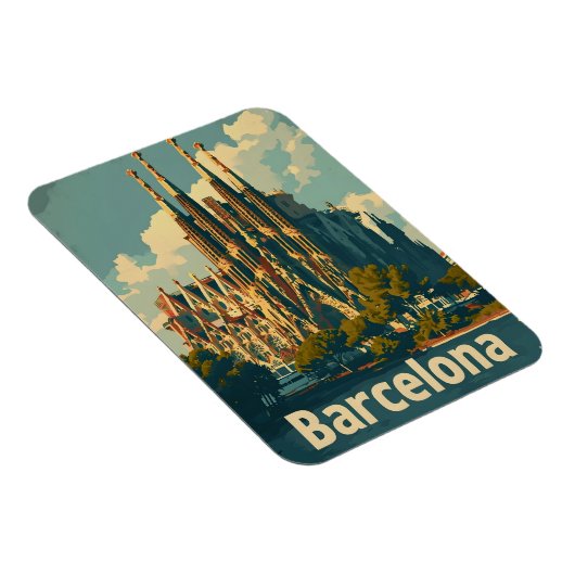 ヴィンテージバルセロナサグラダファミリア マグネット (右側)