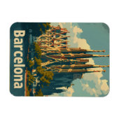 ヴィンテージバルセロナサグラダファミリア マグネット (横)