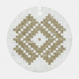 ヴィンテージバルティックパターンパネバラ メタルオーナメント