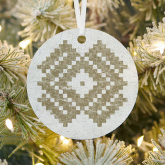 ヴィンテージバルティックパターンパネバラ メタルオーナメント