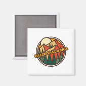 ヴィンテージバルデス、アラスカ山ハイキング土産Pr マグネット (正面/裏面)