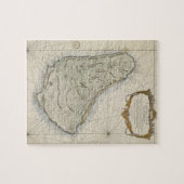 ヴィンテージバルバドスの地図（1758年） ジグソーパズル (横)