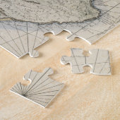 ヴィンテージバルバドスの地図（1758年） ジグソーパズル (側面)