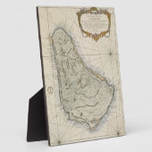 ヴィンテージバルバドスの地図（1758年） フォトプラーク (側面)