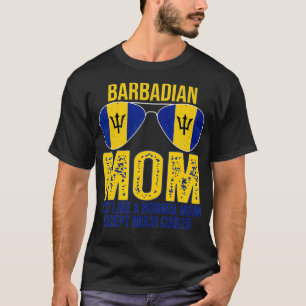 ヴィンテージバルバドスマムバルバドス国旗サングラスモット Tシャツ