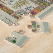 ヴィンテージバルバドス島の地図 ジグソーパズル (側面)